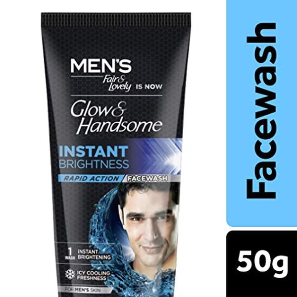 Glow & Handsome Face Wash- Instant Fairness Rapid Action- Per Carton 48 Packs- 50g
