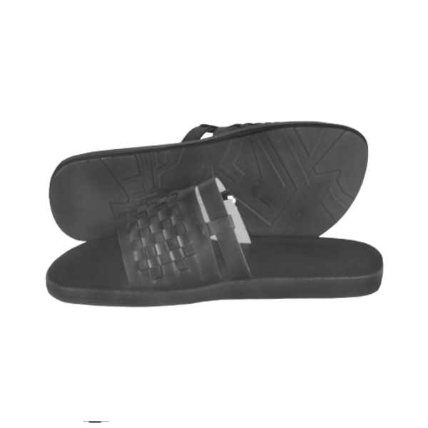 100% leather Black Sandal (2028)