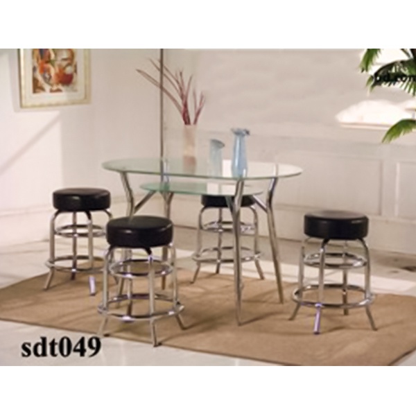 Modern Steel Glass Dining Table (049)