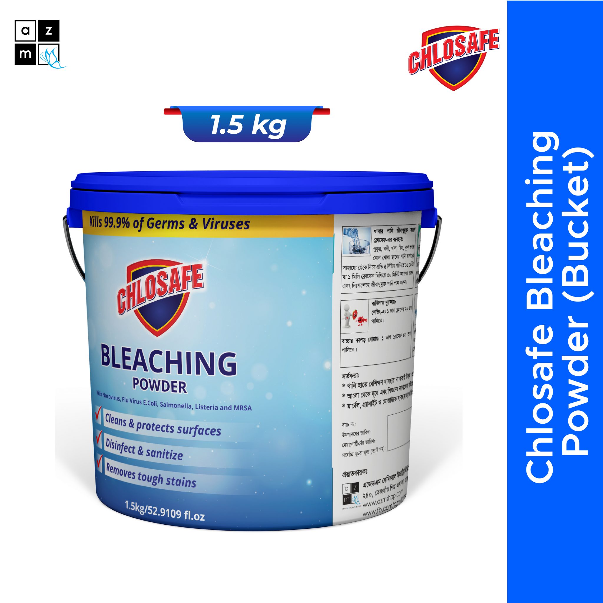 Chlosafe Bleaching Powder Bucket 1.5 kg