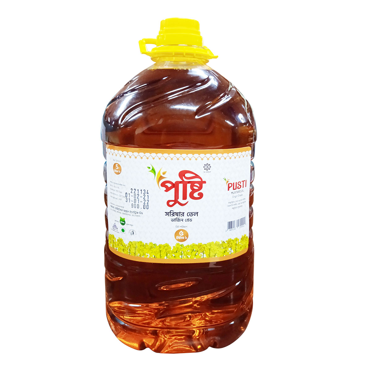 PUSTI Mustard Oil - 5Ltr (Per Carton 4 Piece)