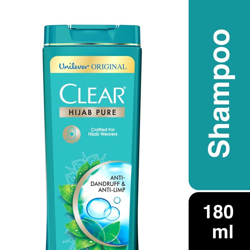 Clear Shampoo- Hijab Anti Limp- Anti Dandruff- Boost Your Scalp’s Natural Self-Defense- Healthy Beautiful Hair- Per Carton 24 packs- 180ml