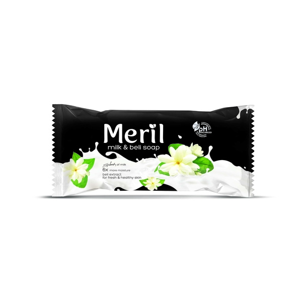 Meril Milk and Beli Soap Bar (25gm), Skin protection from roughness, 6times more moisturizing power, provides fresh and smooth skin