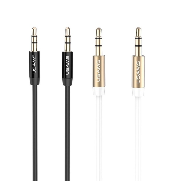 YP-01 Aux Audio Cable (1 m) Black & Golden Color