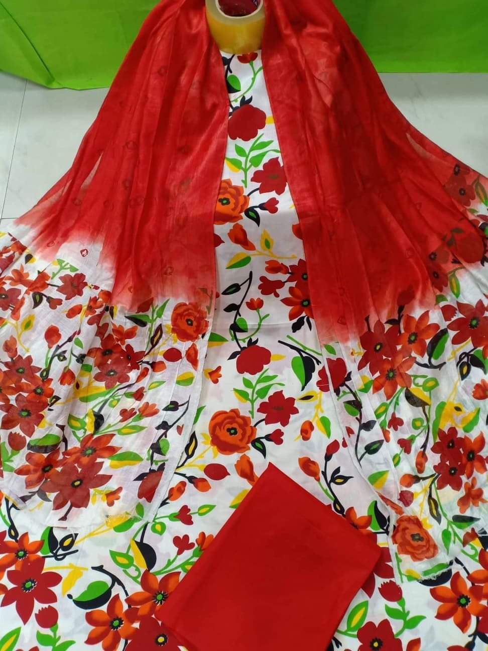 Block & Screen print dress