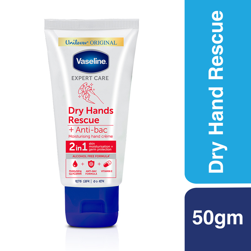 Vaseline Intensive Care + Anti-Bac Hand Cream- Per Carton 48 Packets- 50g