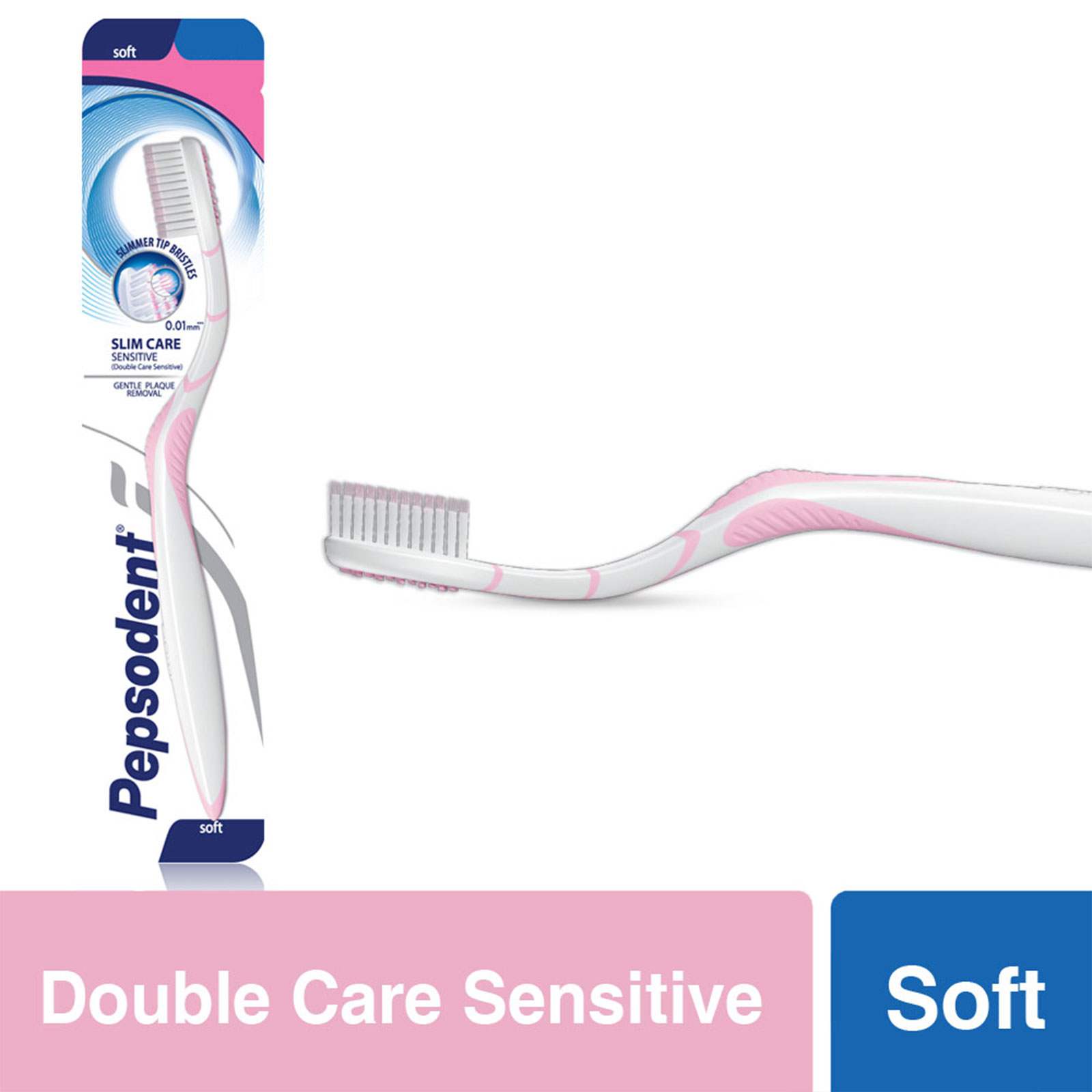 Pepsodent Toothbrush Double Care Sensitive Soft, Per Carton size 48 Piece