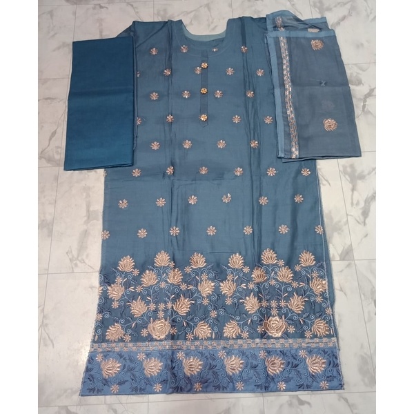 AC Cotton Embroidery Salwar Kameez(Three piece) Code- 2201