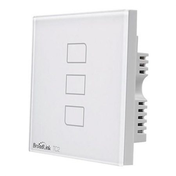 Broadlink TC2 Wifi 3 Gangs Touch Switch Panel (Touch + Mobile App Controlled)