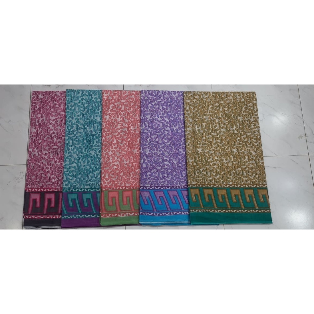 Low budget multicolor printed cotton saree in wholesale price(LBS-2021)