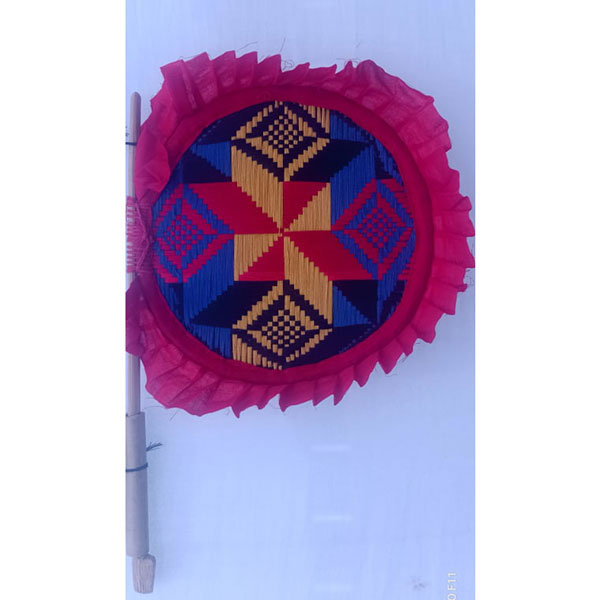 Hand Made Nokshi Hat Pakha-10" Size (হাত পাখা )