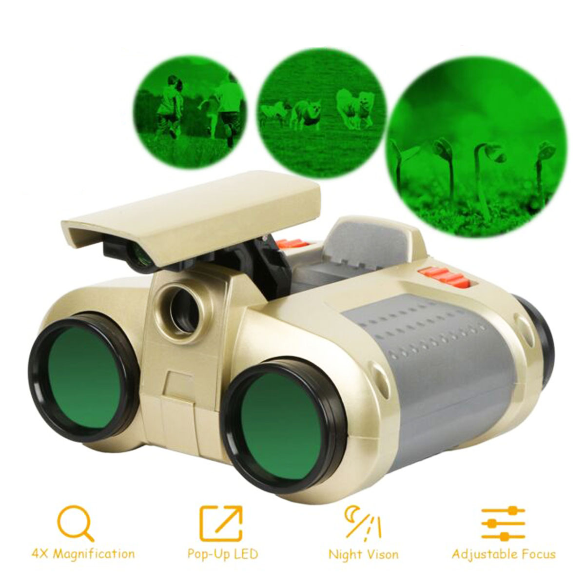 Night Scope Binoculars Telescope Pop-Up Light