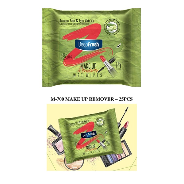 ORIGINAL DEEP FRESH Make-up Remover Wet Wipes(25 Pcs) for All Skin Type Imported from Turkey