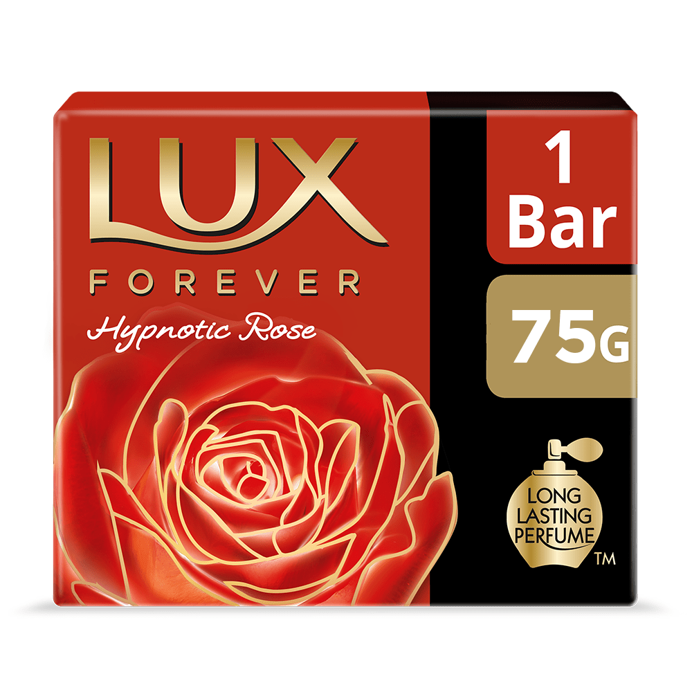 Lux Soap Bar Hypnotic Rose 75g, glamourous and seductive, Per Carton size 90 Piece
