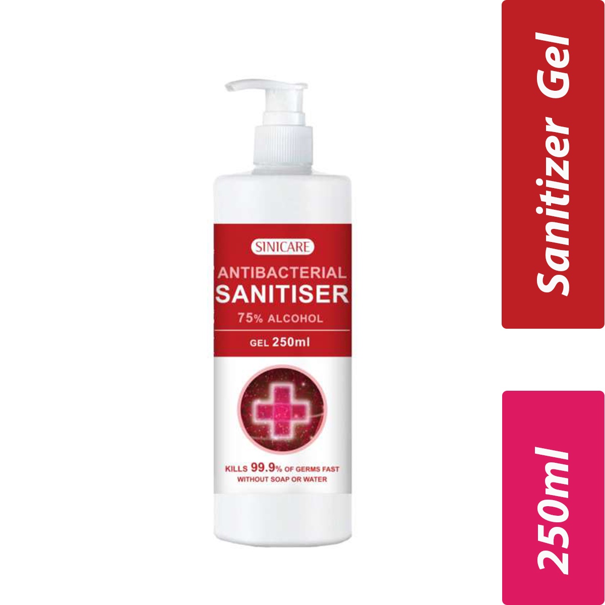 Sinicare- Sanitiser- Gel type- Per Case 47 Pieces- 250ml