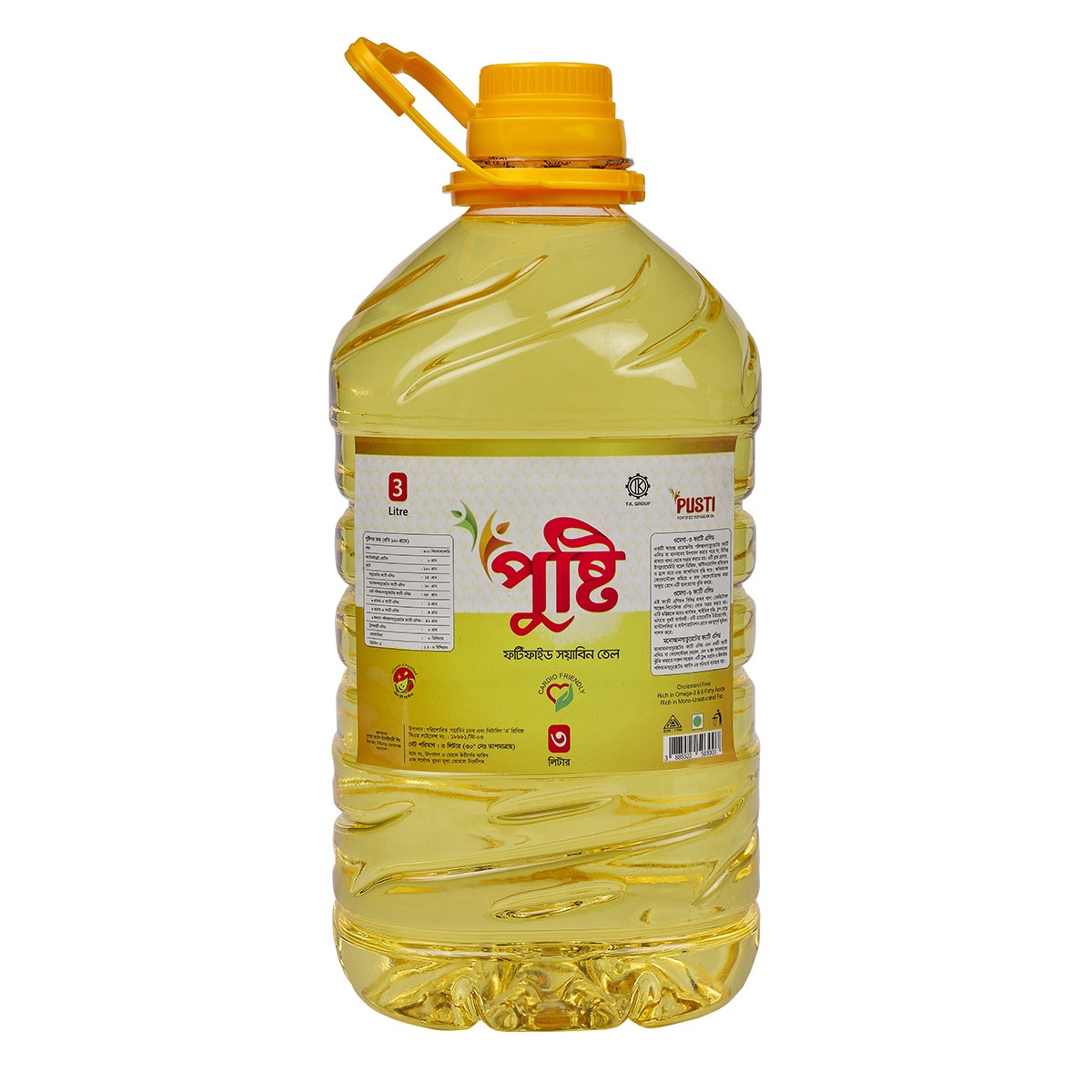 Pusti Fortified Soyabean Oil - 3Ltr - (Per Carton 6 Piece)
