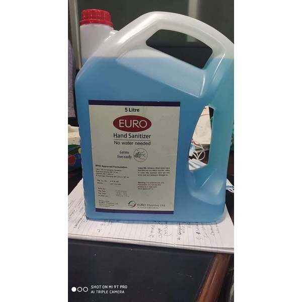 Euro Hand sanitizer Germs free easily(5 litre)
