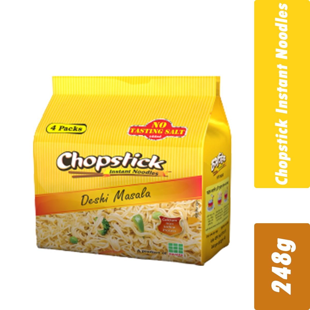 Chopstick- Instant Noodles- Deshi Masala- Per Carton 24 Pieces- 248g