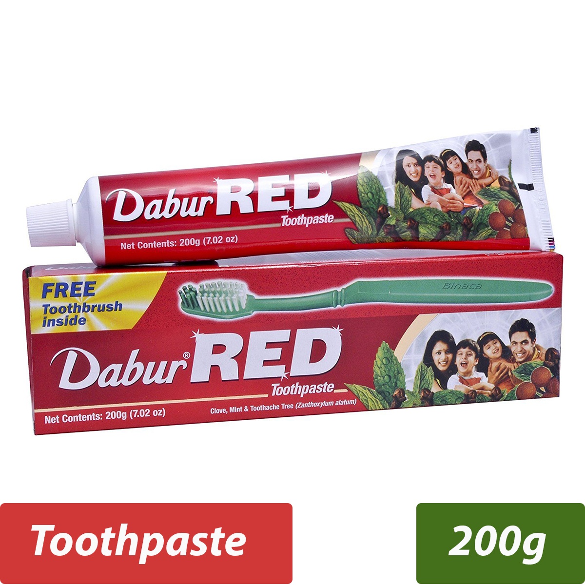 Dabur- Red Ayurvedic Toothpaste- Per Case 36 Pieces- 200g