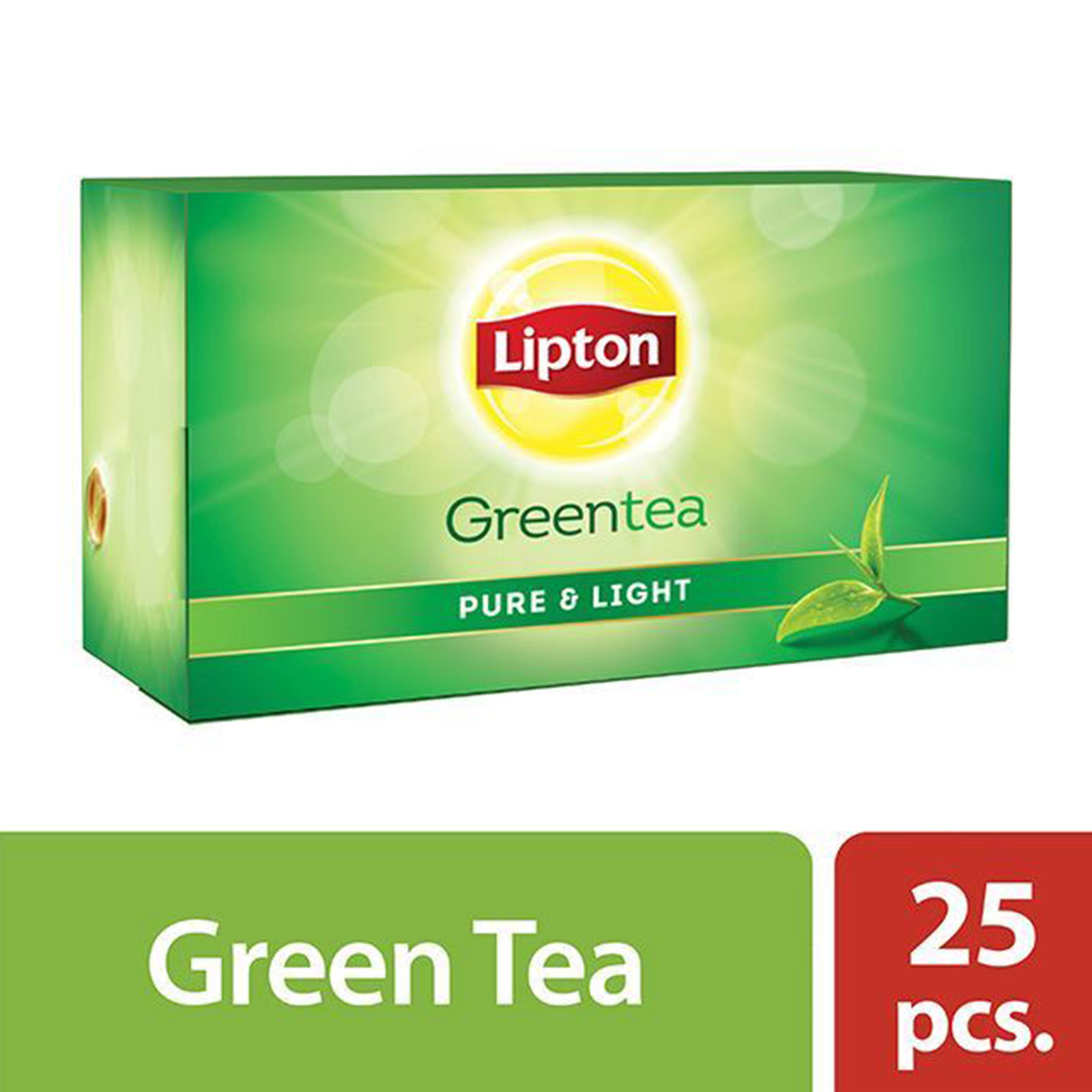 Lipton Green Tea Bag Pure & Light- 25 pieces in one box, Per Carton size 48 Box