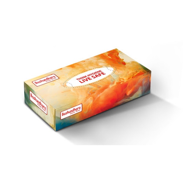 Bashundhara Facial Tissue Quantity/Box: 60 x 2ply = 240 Sheets Perfume, Non-Perfume.