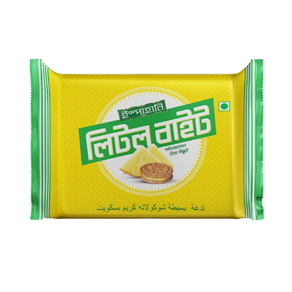 Ispahani Little Bite Pineapple Cream Biscuit Foil Pack - 180 gm