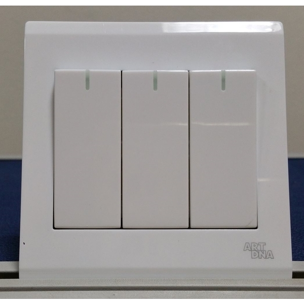European Standard ART DNA E-3 Series 3 Gang 1 way Switch
