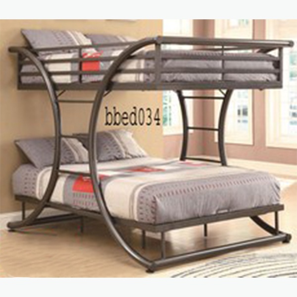 High-quality Twin-Over-Full Metal Bunk Bed Model (034)