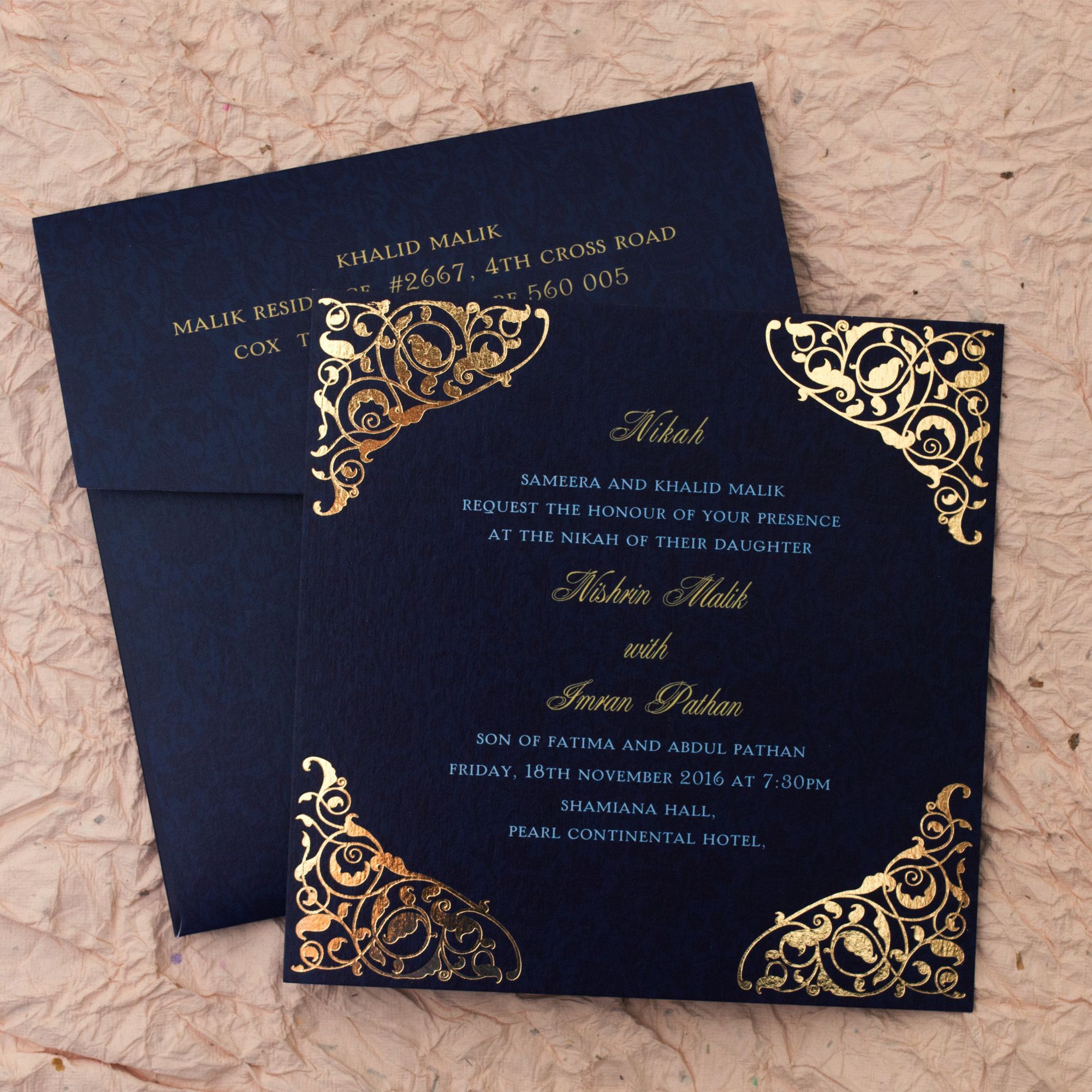 Rose Wedding Card