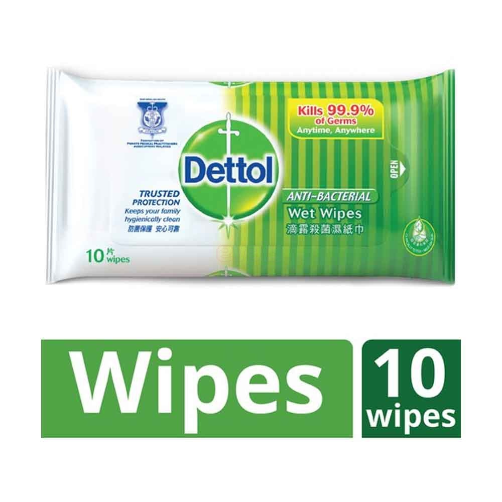 Dettol Disinfectant Skin & Surface Wipes, Original- Safe on Skin- Ideal to Clean Multiple Surfaces- Resealable lock-lid- Per Case 40 Packets