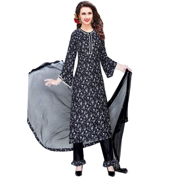 Girls Digital Printed Silk Three Pieces with less parl Wholesale