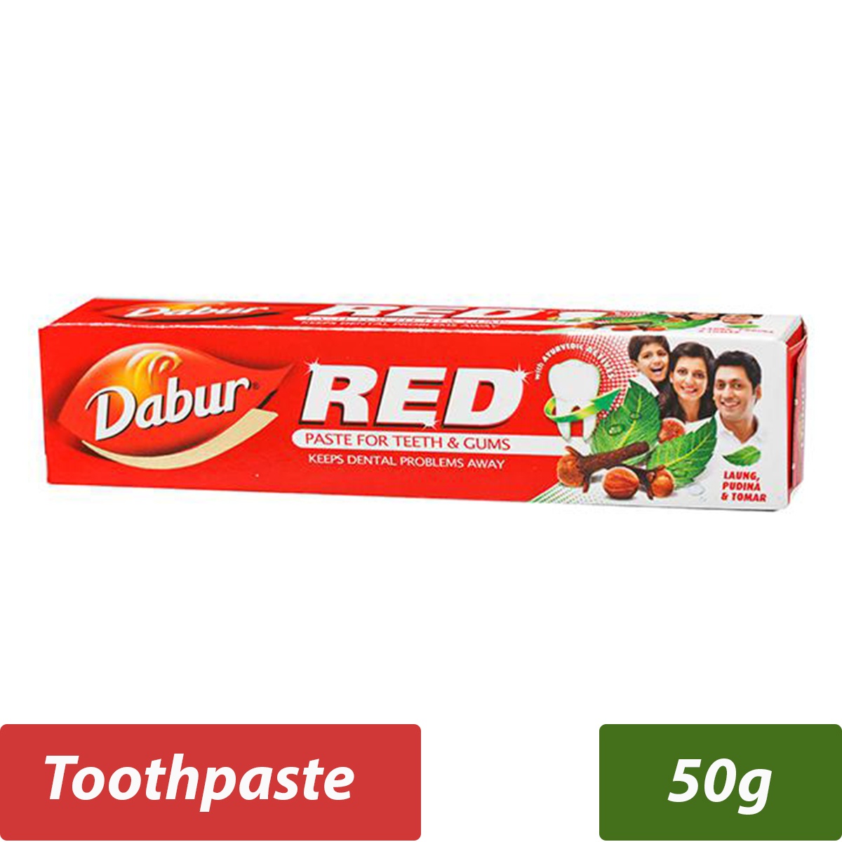 Dabur- Red Ayurvedic Toothpaste- Per Case 144 Pieces- 50g