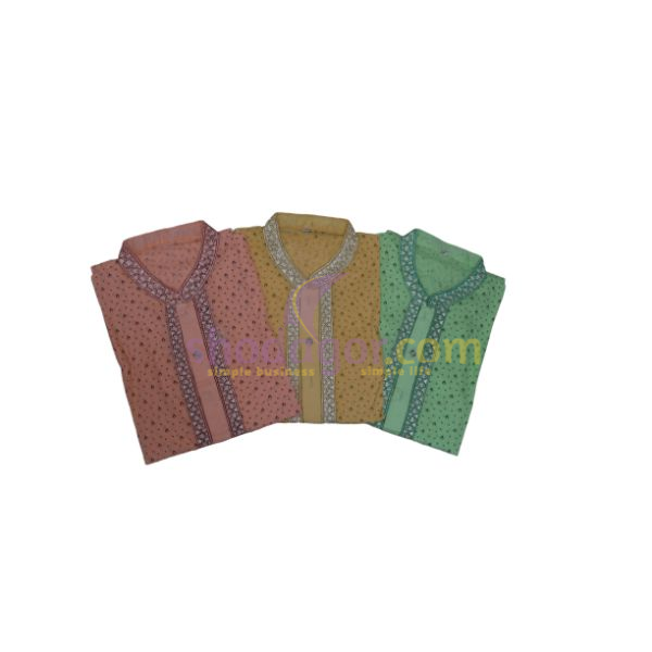 Mens Modern Rongin Unitika Printed Panjabi Wholesale