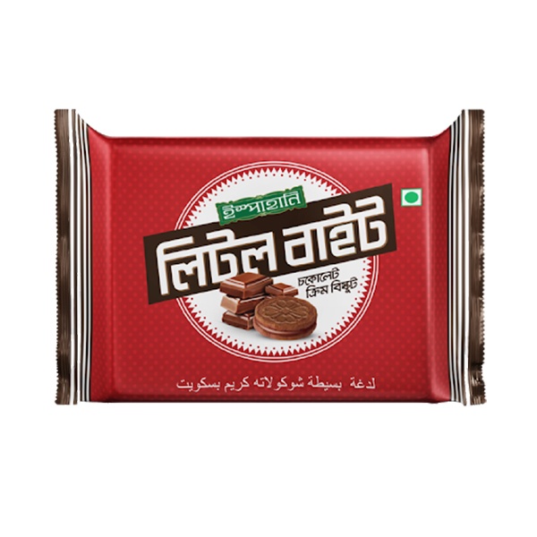 Ispahani Little Bite Chocolate Cream Biscuit Foil Pack - 180 gm