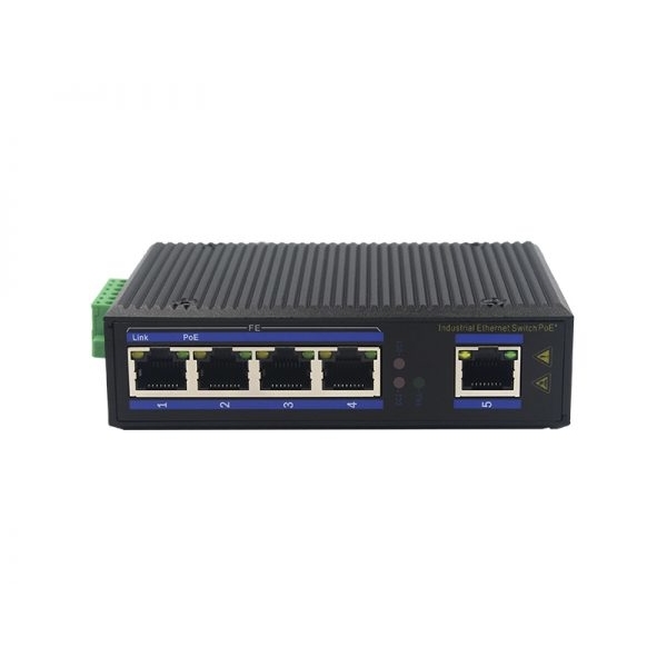 100M 5-port Industrial-grade Ethernet Switch, upper & lower electrical
