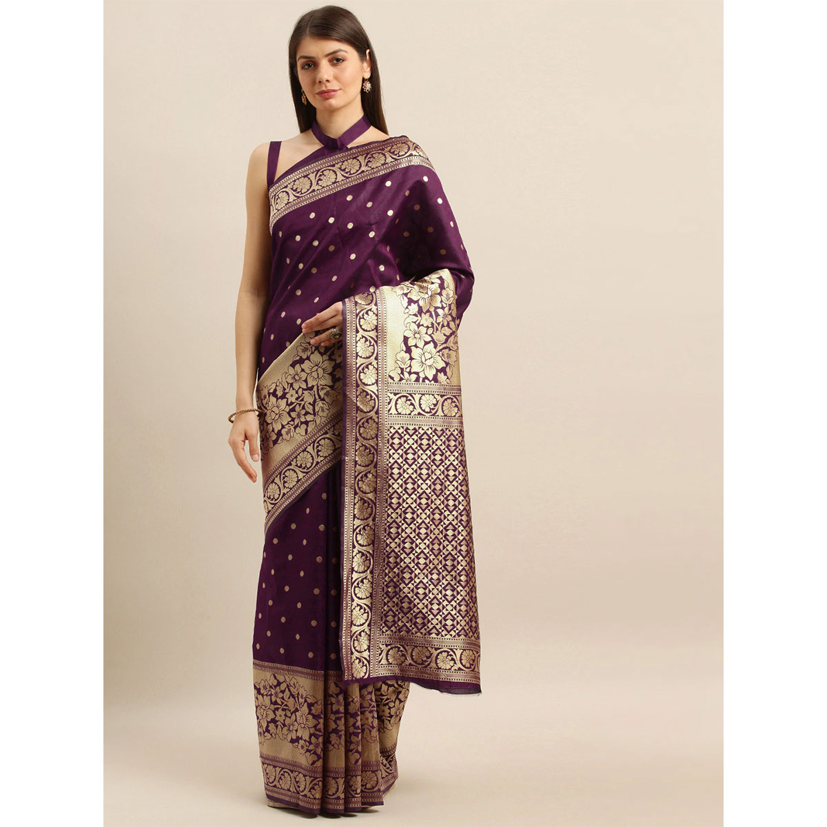 Latest Designed Luxury Exclusive Printed Silk Saree With Blouse Piece For Women