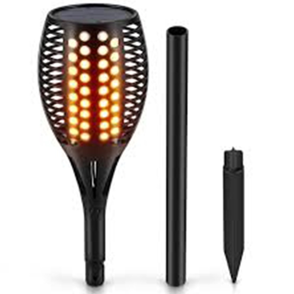 Digital Solar Flashlight Light Flickering Flame Lamp Waterproof Outdoor Garden Light auto on off sensor