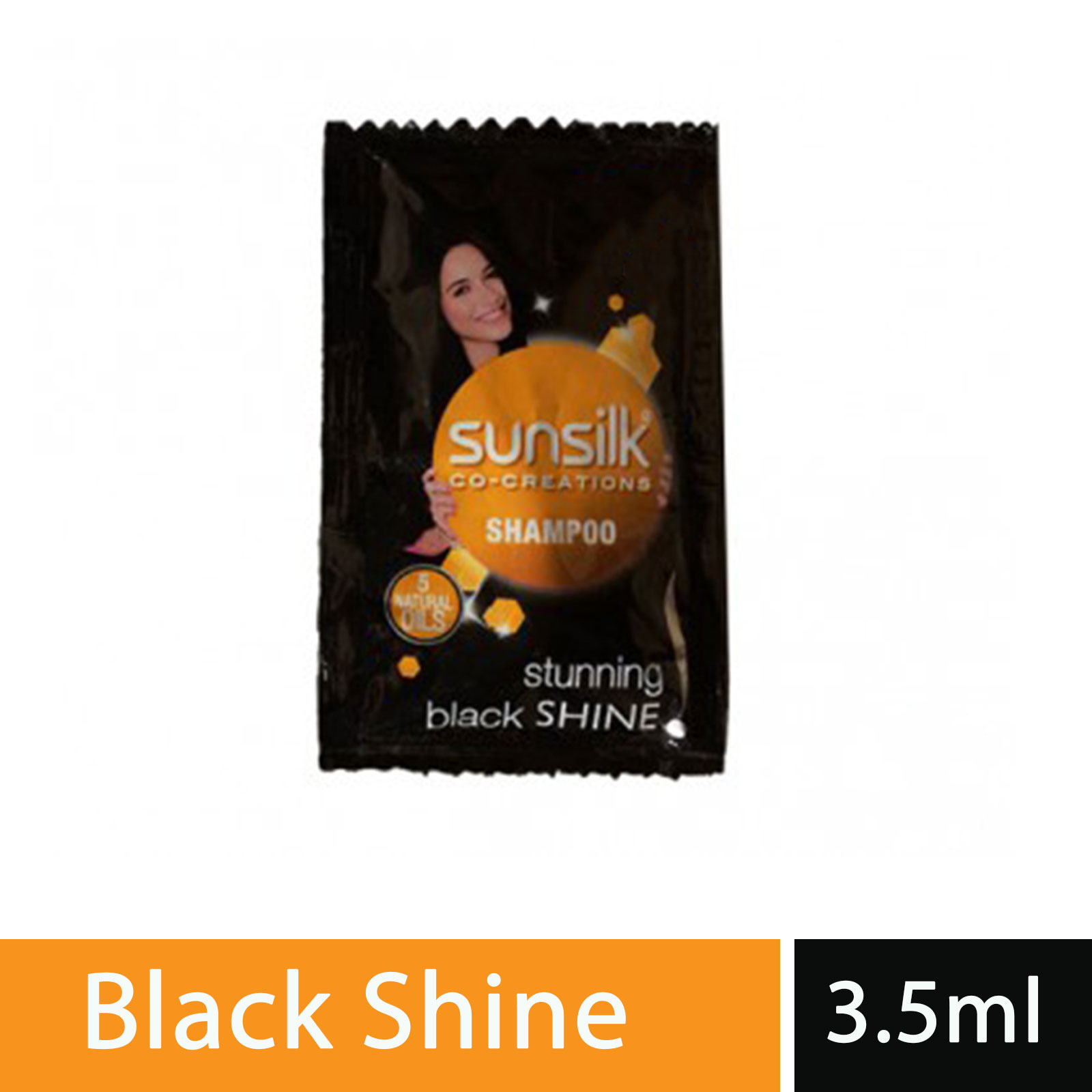 Sunsilk Shampoo Stunning Black Shine Mini Pack- 3.5ml, Per Carton size 864 Piece