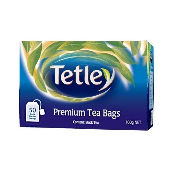 TETLEY PREMIUM 100gm 50 PIECES TEA BAGS BOX