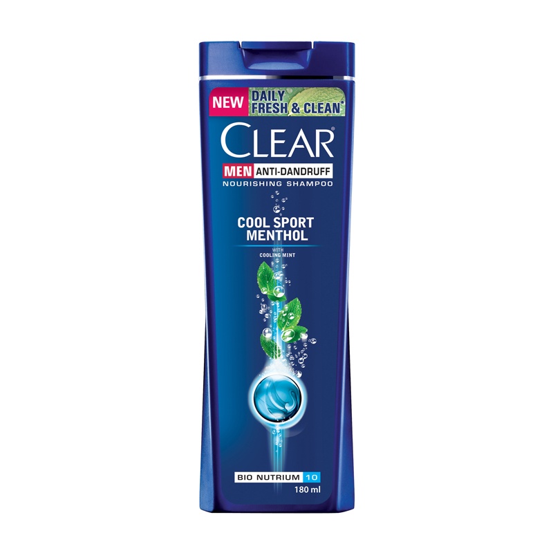 Clear Shampoo- Men Cool Sport Menthol-Anti Dandruff- Complete Active Care- Anti Dandruff- Boost Your Relieves Your Scalp From Itching- Per Carton 24 packs- 180ml