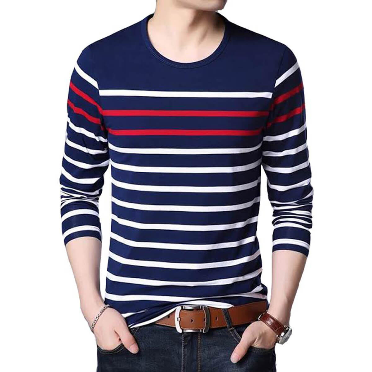 Exclusive Multi-color Full Sleeve Formal Winter T-Shirt (এক্সক্লুসিভ মাল্টি কালার ফুল হাতা ফরমাল উইন্টার টি শার্ট)( Code - 4001)