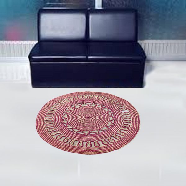 Handmade Jute Floor Matt for Bedroom Living Room- 36 Inch Round