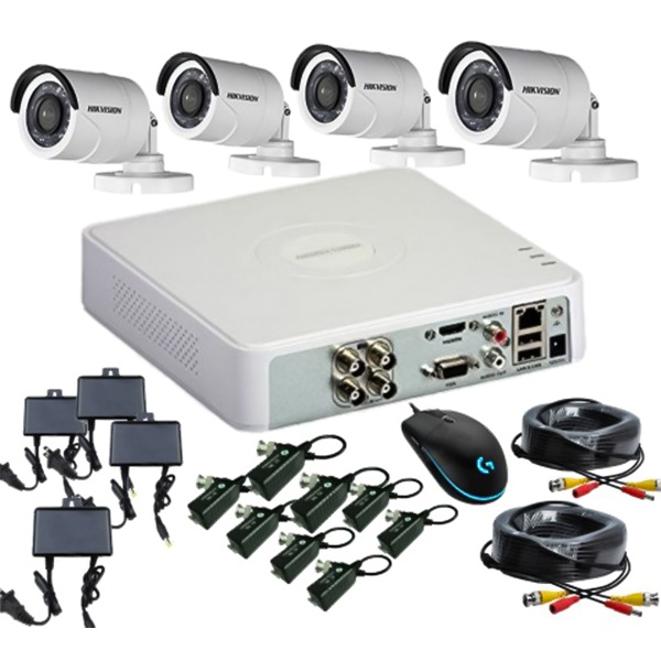 Digital CCTV Package 4-CH Hikvision DVR 4-Pcs Camera 500GB HDD