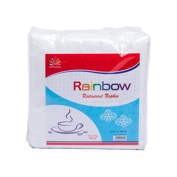 Rainbow Restaurant Paper Napkin with Perfumed 100 Pcs x 1 Ply
