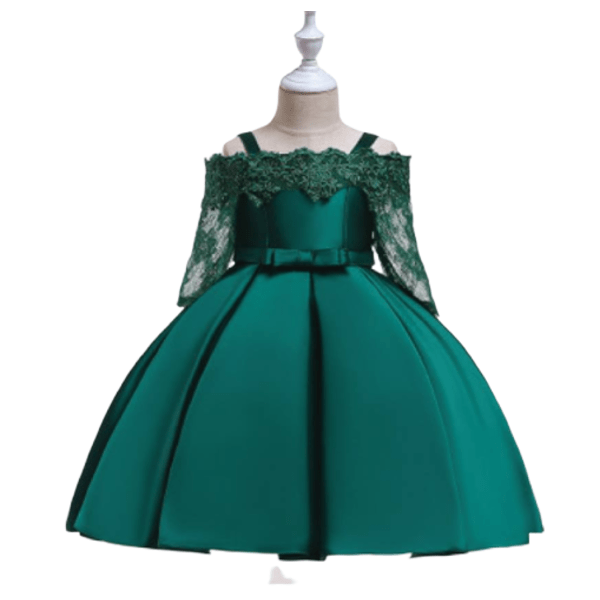 Baby Girls green color party( Code: 114) dress