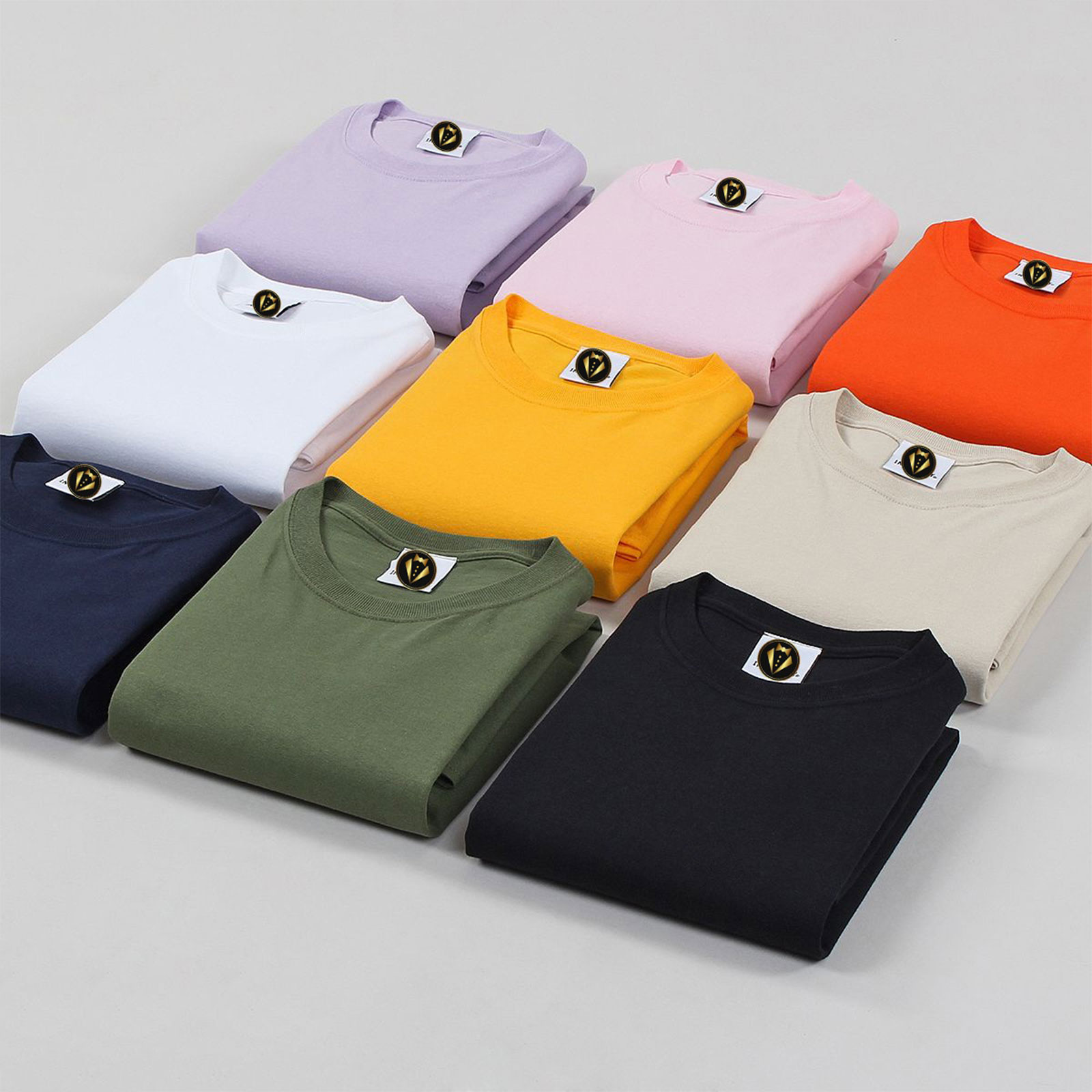 Cotton Export Quality Solid T Shirt- Premium Quality- Round Neck