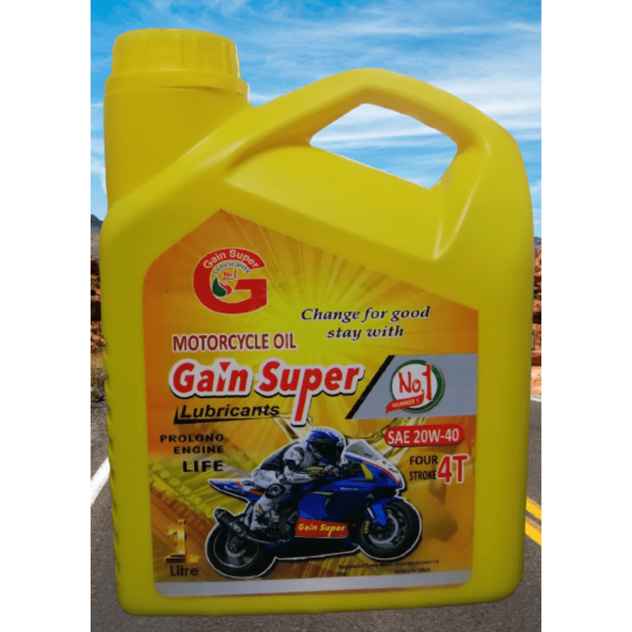 GAIN Super Lubricants 1 Litre Multi Grade Motorcycle Engine Oil 20W-40