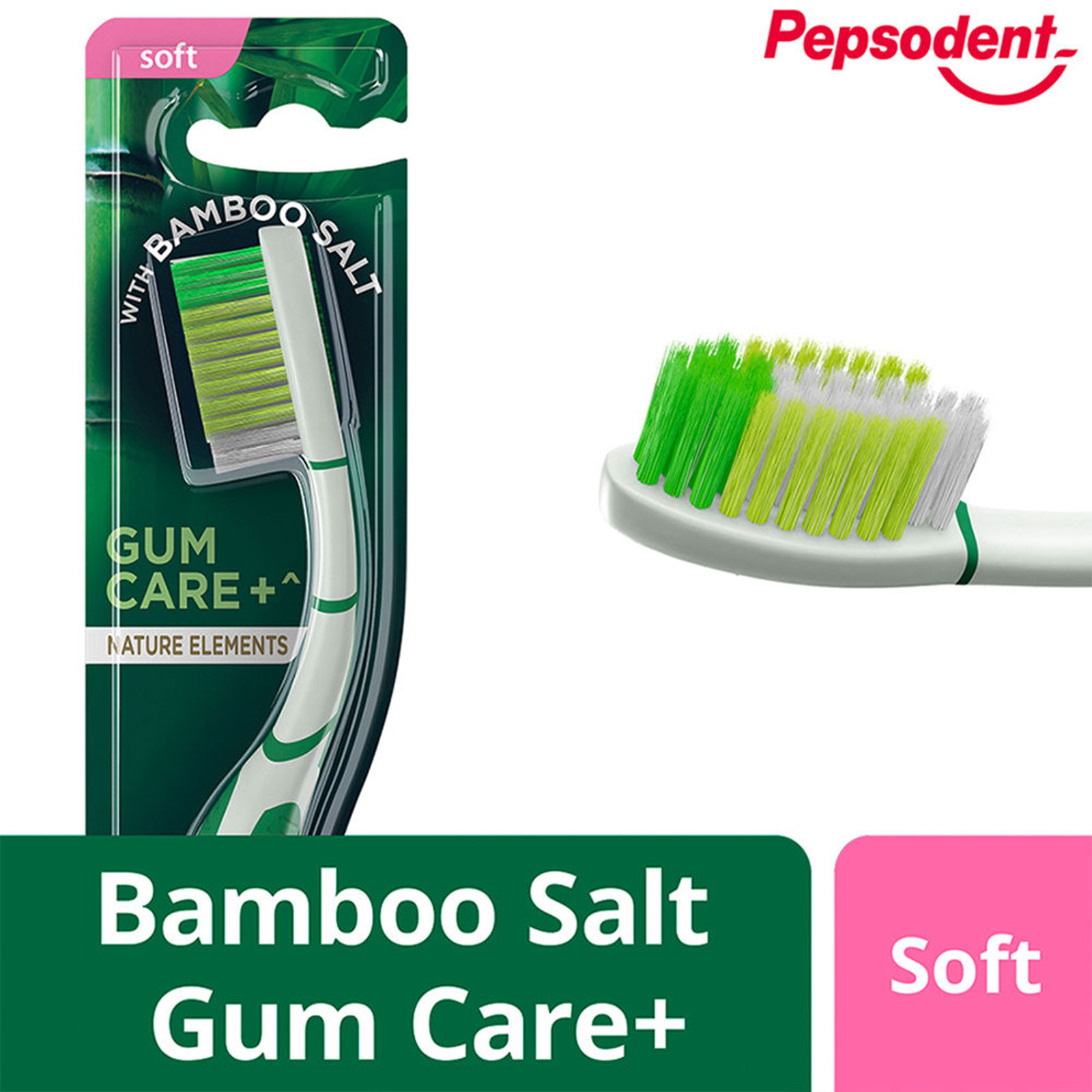 Pepsodent Toothbrush Bamboo Salt Soft, Per Carton size 48 Piece