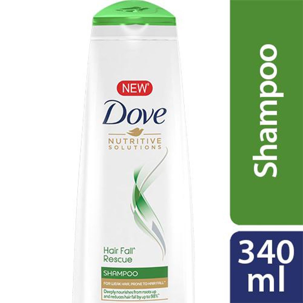 Dove Shampoo- Hairfall Rescue- Makes hair visibly fuller- Gentle formula, suitable for everyday use- Per Carton 24 Bottles- 340ml