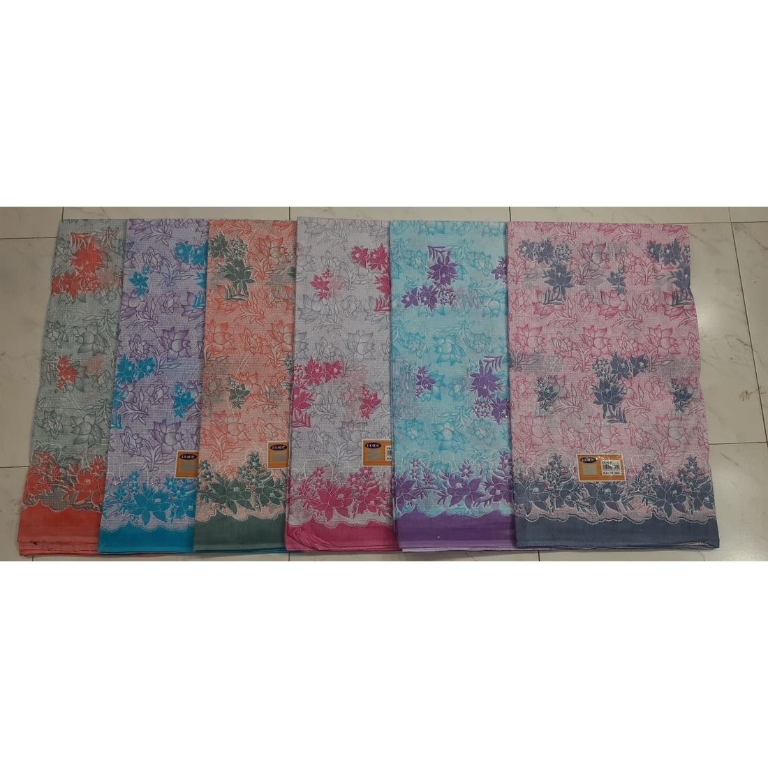 Low budget multicolor printed cotton saree in wholesale price(LBS-2022)